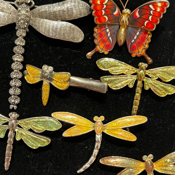 Vintage Butterfly and Dragonfly Brooch Collection - Unique Costume Jewelry Pins - Picture 6 of 15